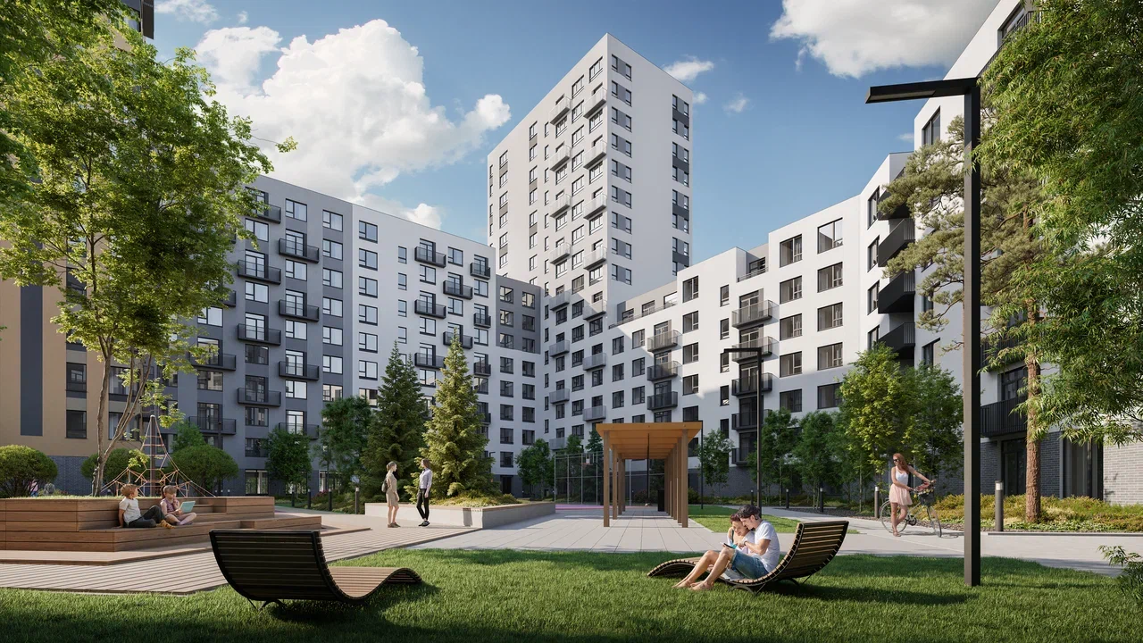 Благоустроенный внутренний <br>двор со всеми удобствами